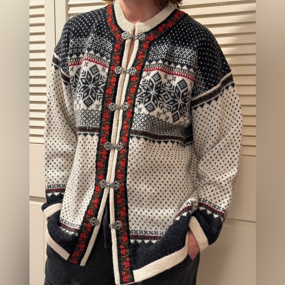 Squaw Valley vintage fair isle 100% wool sweater